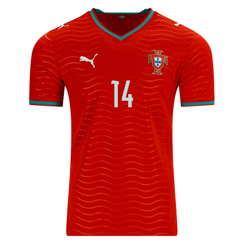 PUMA Men's Portugal G. Inacio Home World Cup 2026 Soccer Jersey (Club Red/Green Lagoon)