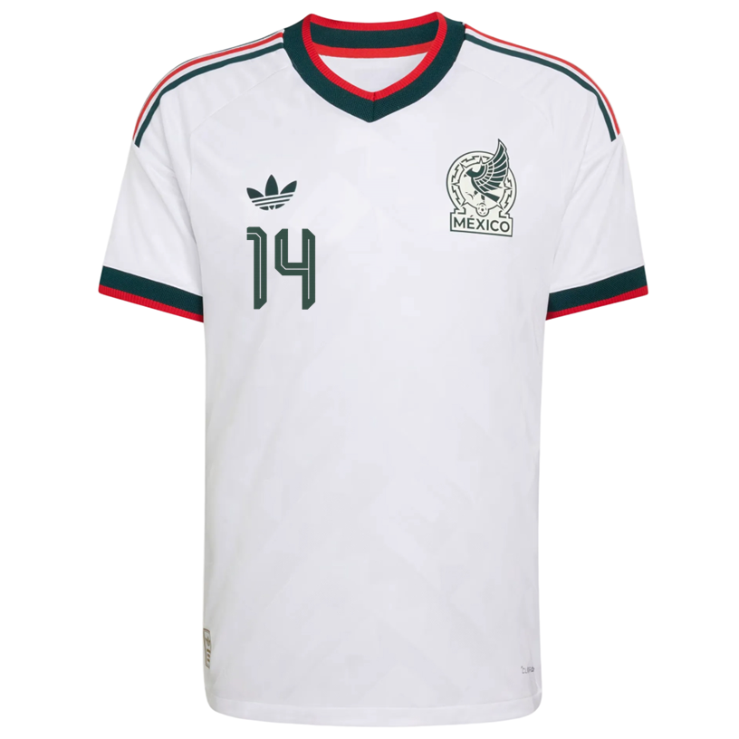 adidas Men's Mexico M. Ruiz Authentic Match Away Jersey 2026 (White)