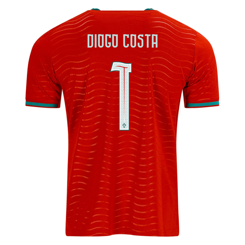 PUMA Men's Portugal Diogo Costa Home World Cup 2026 Soccer Jersey (Club Red/Green Lagoon)