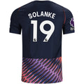 Nike Mens Tottenham Hotspur Dominic Solanke Away Jersey w/ EPL + No Room For Racism Patches 26/27 (Obsidan/White)