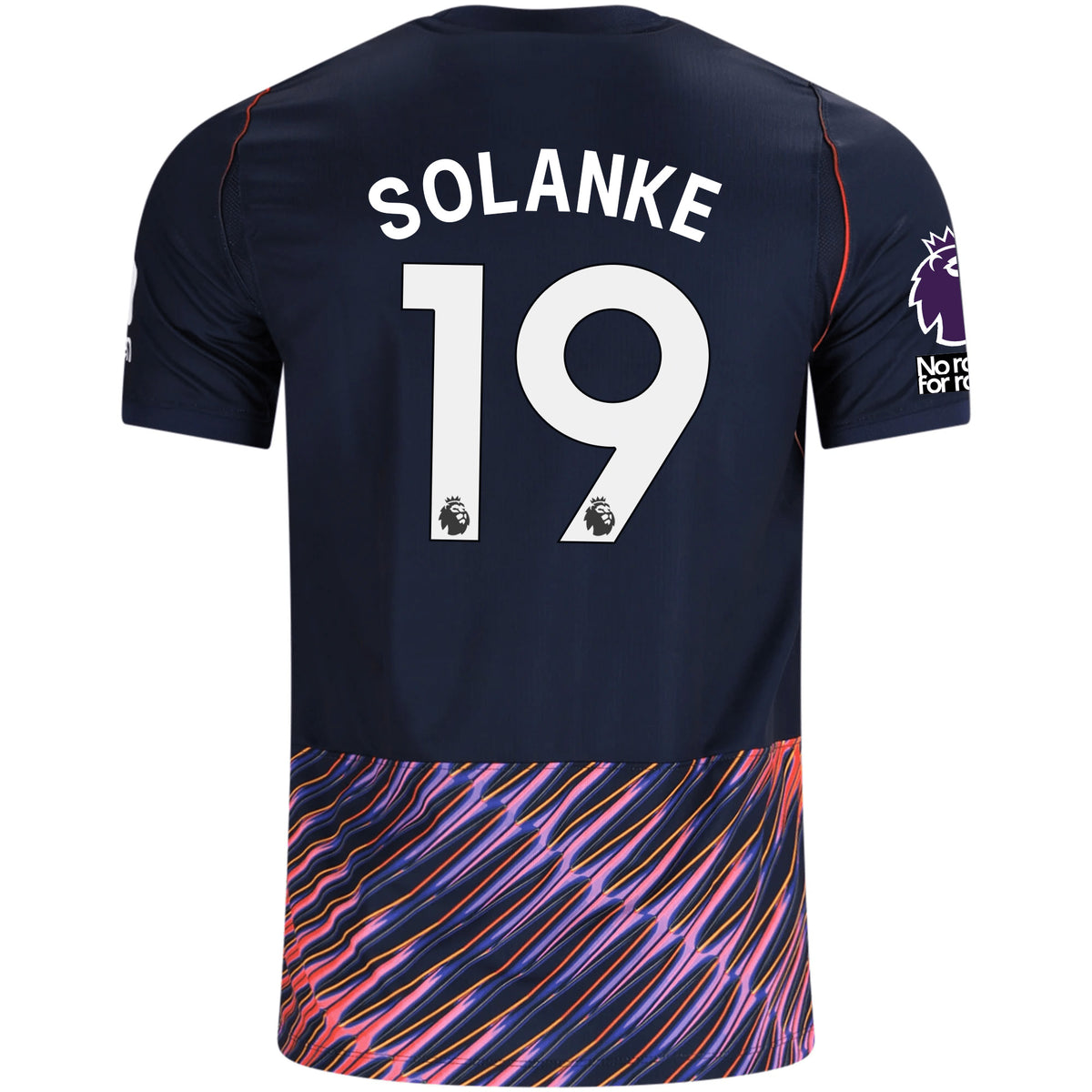 Nike Mens Tottenham Hotspur Dominic Solanke Away Jersey w/ EPL + No Room For Racism Patches 26/27 (Obsidan/White)
