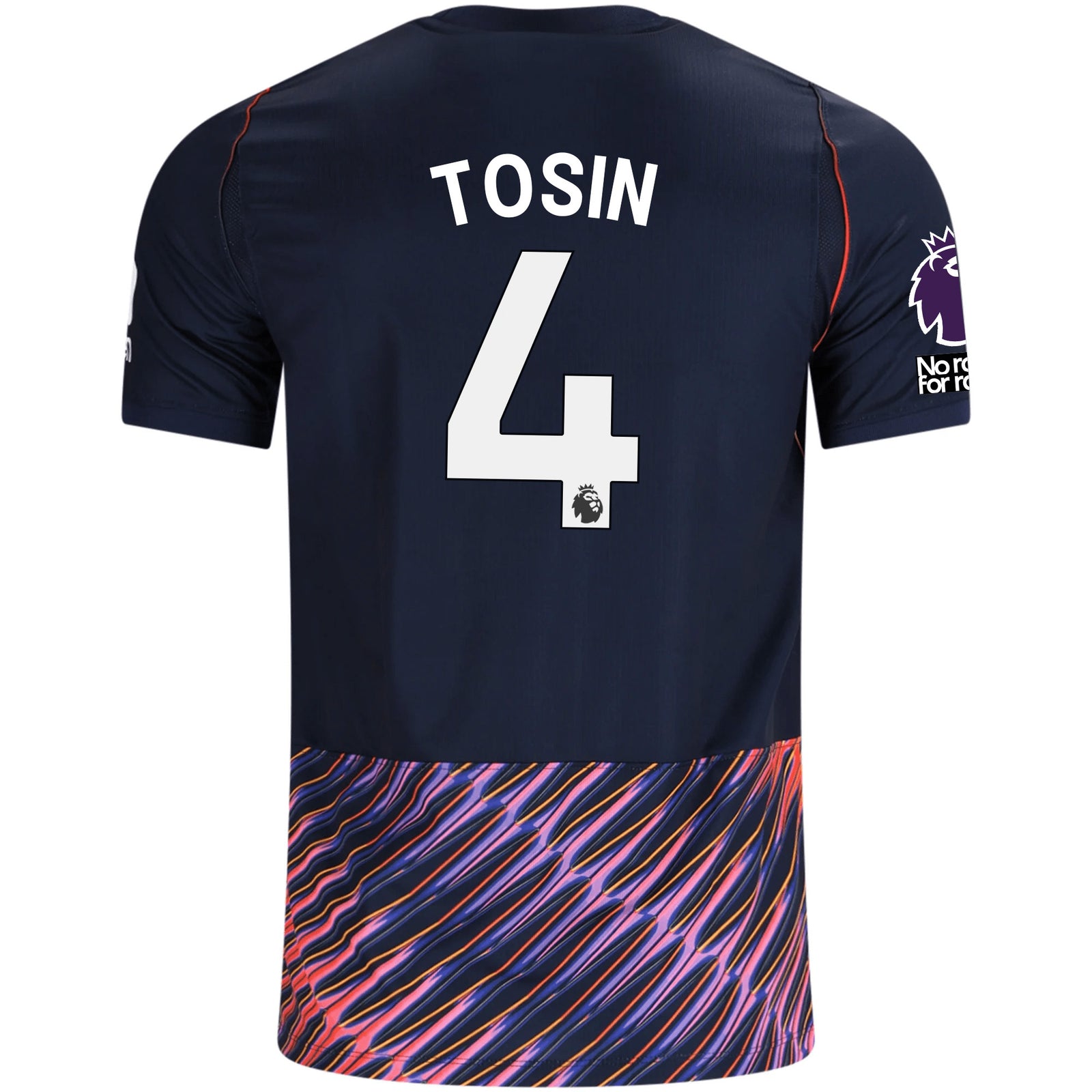 Nike Mens Tottenham Hotspur Tosin Adarabioyo Away Jersey w/ EPL + No Room For Racism Patches 26/27 (Obsidan/White)