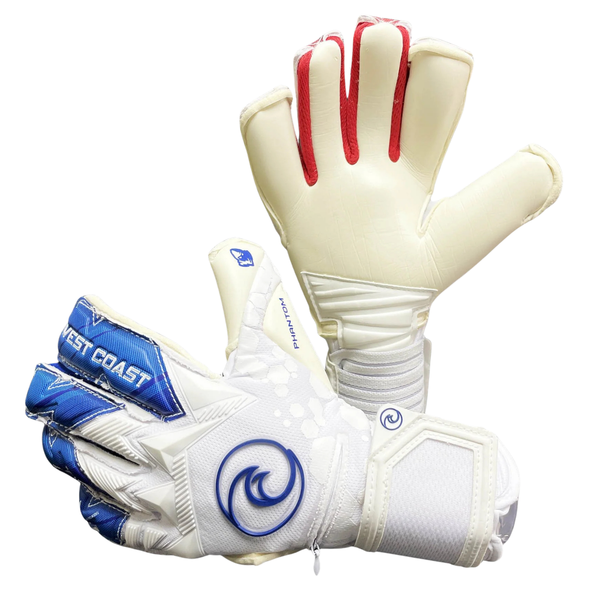 West Coast Phantom Fire and Ice Goalkeeper Gloves (White/Red/Blue)