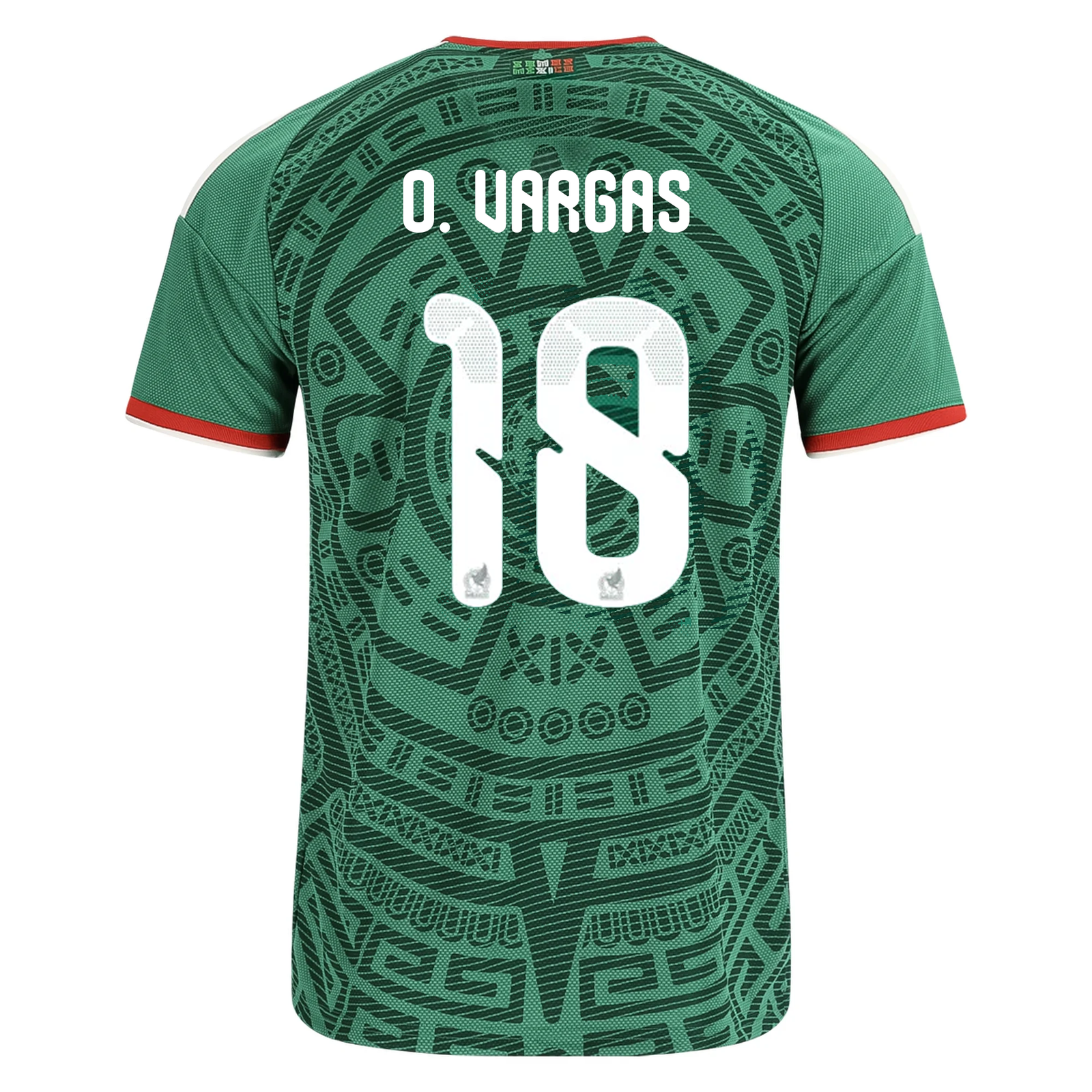 adidas Men's Obed Vargas Mexico Home 2026 World Cup Jersey (Bold Green)