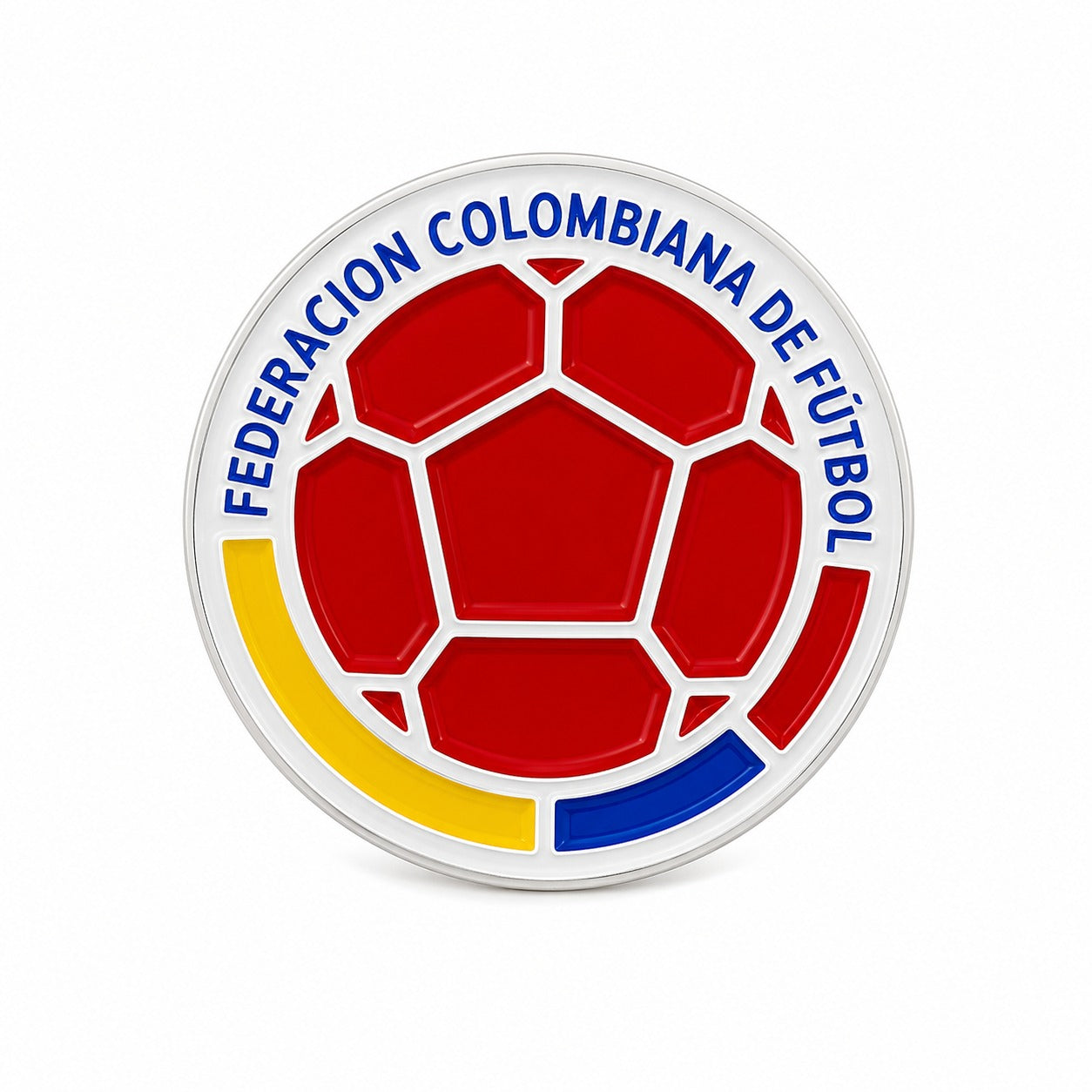 Colombian Football Federation Logo Enamel Pin (White)