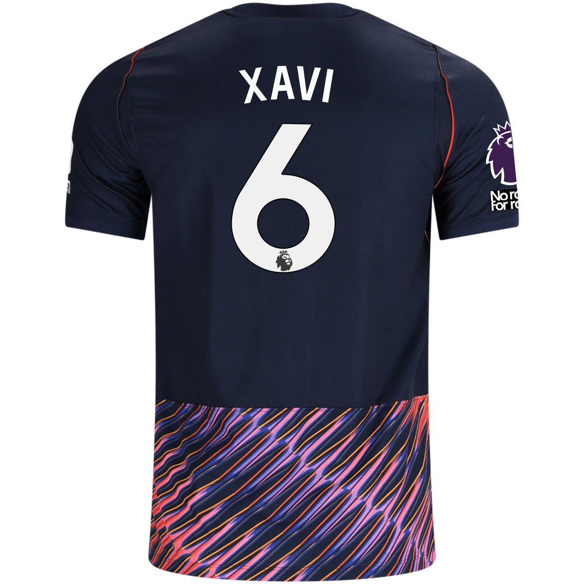 Nike Mens Tottenham Hotspur Xavi Simons Away Jersey w/ EPL + No Room For Racism Patches 26/27 (Obsidan/White)