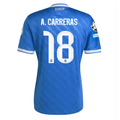 adidas A. Carreras Men's Real Madrid Third Jersey 25/26 w/ Champions League Patches (Blue/White)