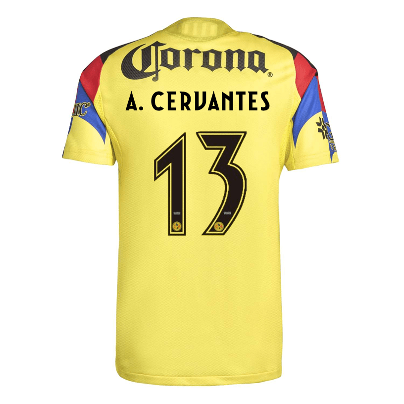 adidas A. Cervantes Men's Club America 25/26 Authentic Home Jersey (Yellow) | SoccerWearhouse