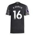 adidas A. Garcia Men's Aston Villa 25/26 Away Jersey w/ EPL + NRFR Patches (Black/Global Blue)