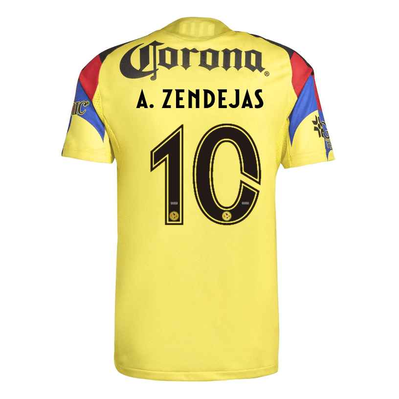 adidas A. Zendejas Men's Club America 25/26 Authentic Home Jersey (Yellow) | SoccerWearhouse