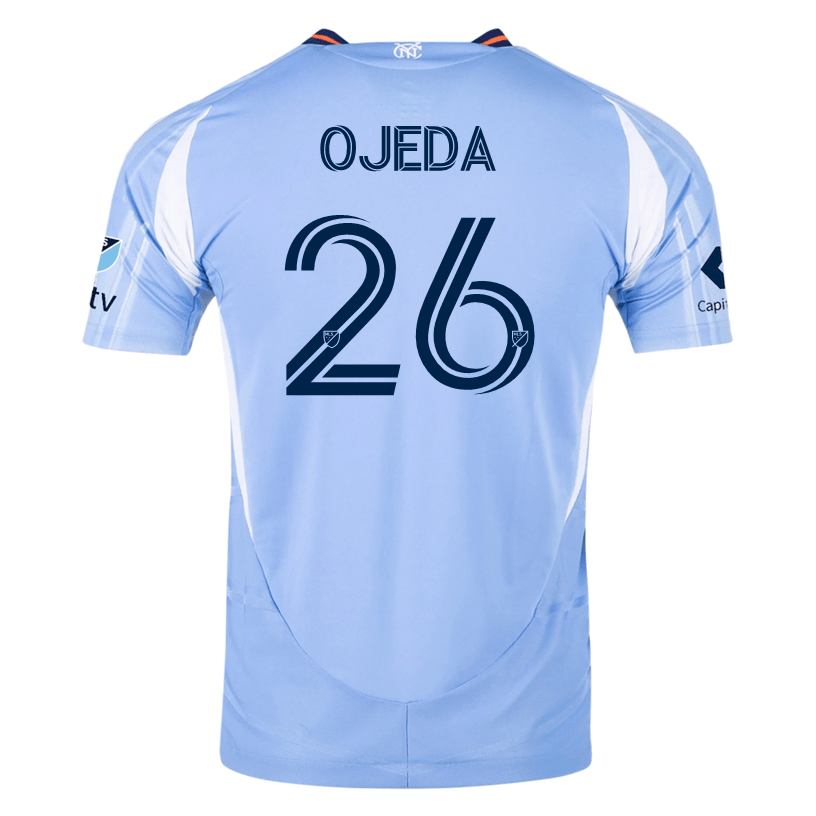 adidas Agustín Ojeda New York City FC Authentic Home Jersey 25/26 w/ MLS Patches (Bahia Light Blue) | SoccerWearhouse