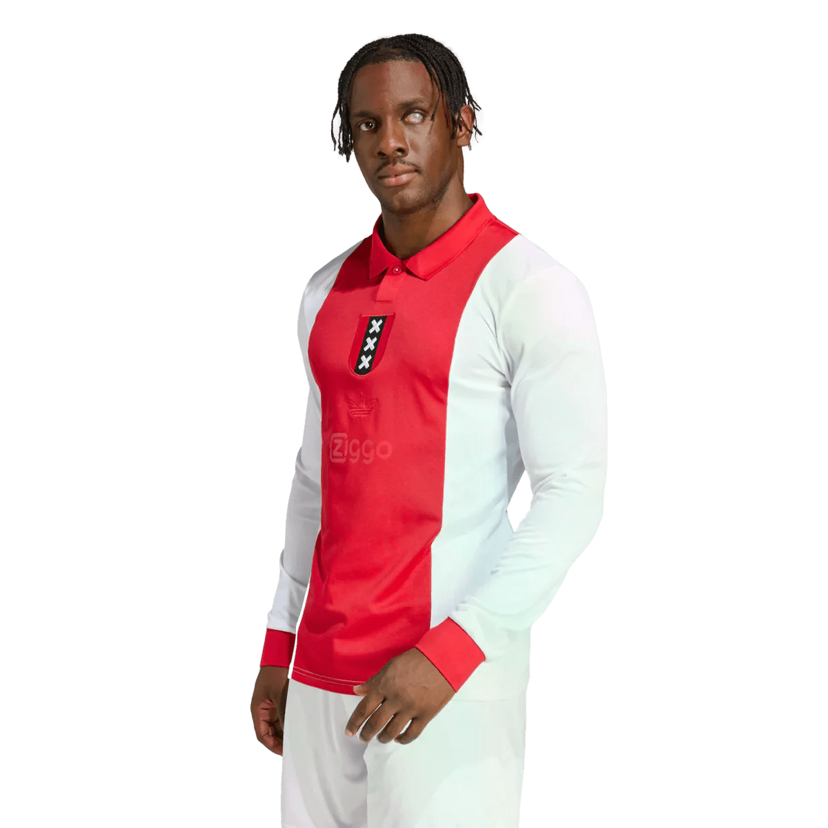 adidas Ajax 125th Anniversary Long Sleeve Jersey 25/26 (Red/White) | SoccerWearhouse