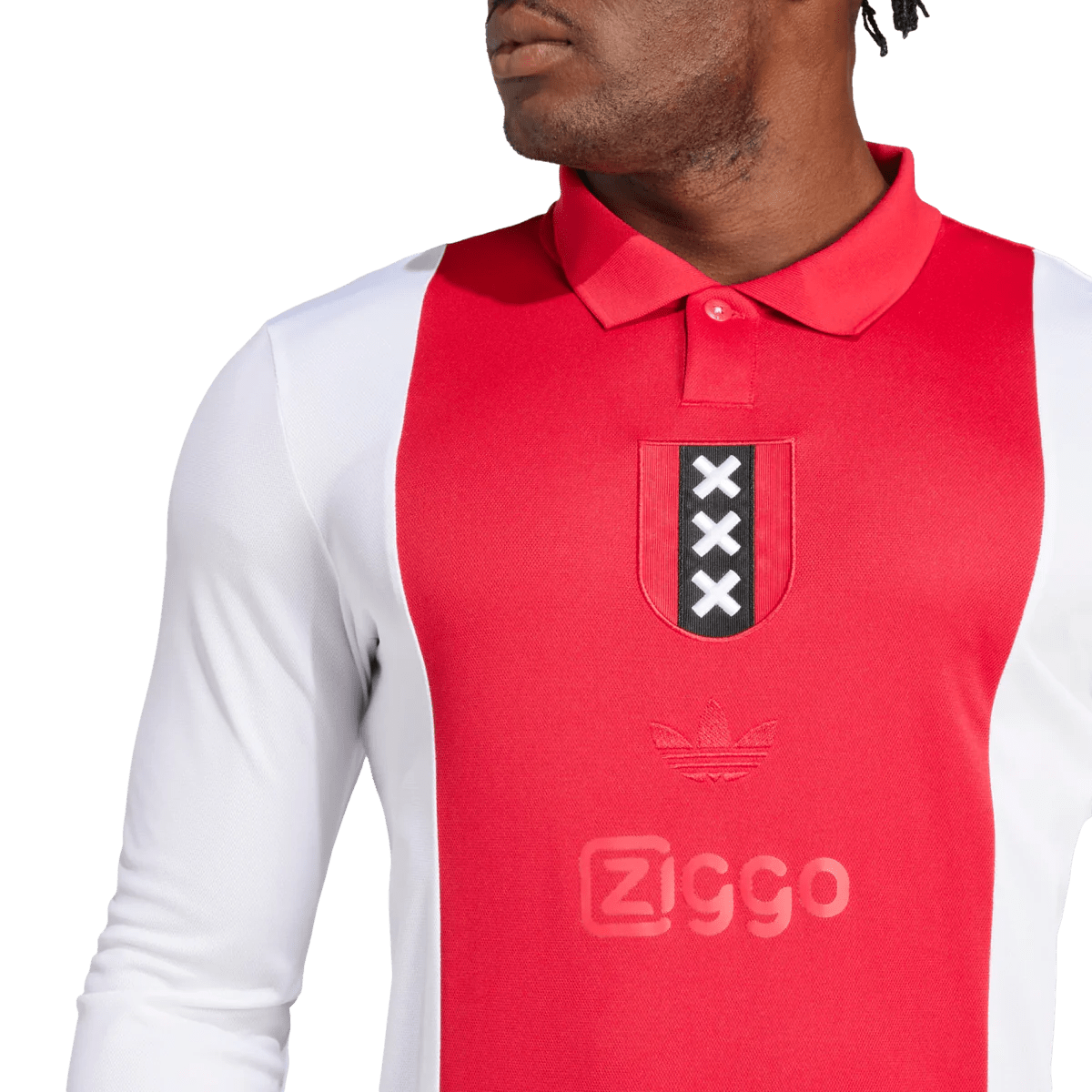 adidas Ajax 125th Anniversary Long Sleeve Jersey 25/26 (Red/White) | SoccerWearhouse