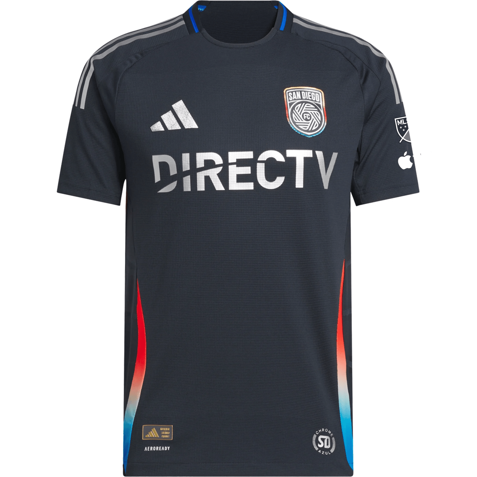 adidas Hirving Lozano San Diego FC Authentic Home Jersey w/ MLS + Apple TV Patches 25/26 (Night Navy) | SoccerWearhouse