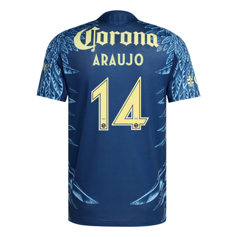 adidas Araujo Men's Club América 25/26 Authentic Away Jersey (Blue) | SoccerWearhouse
