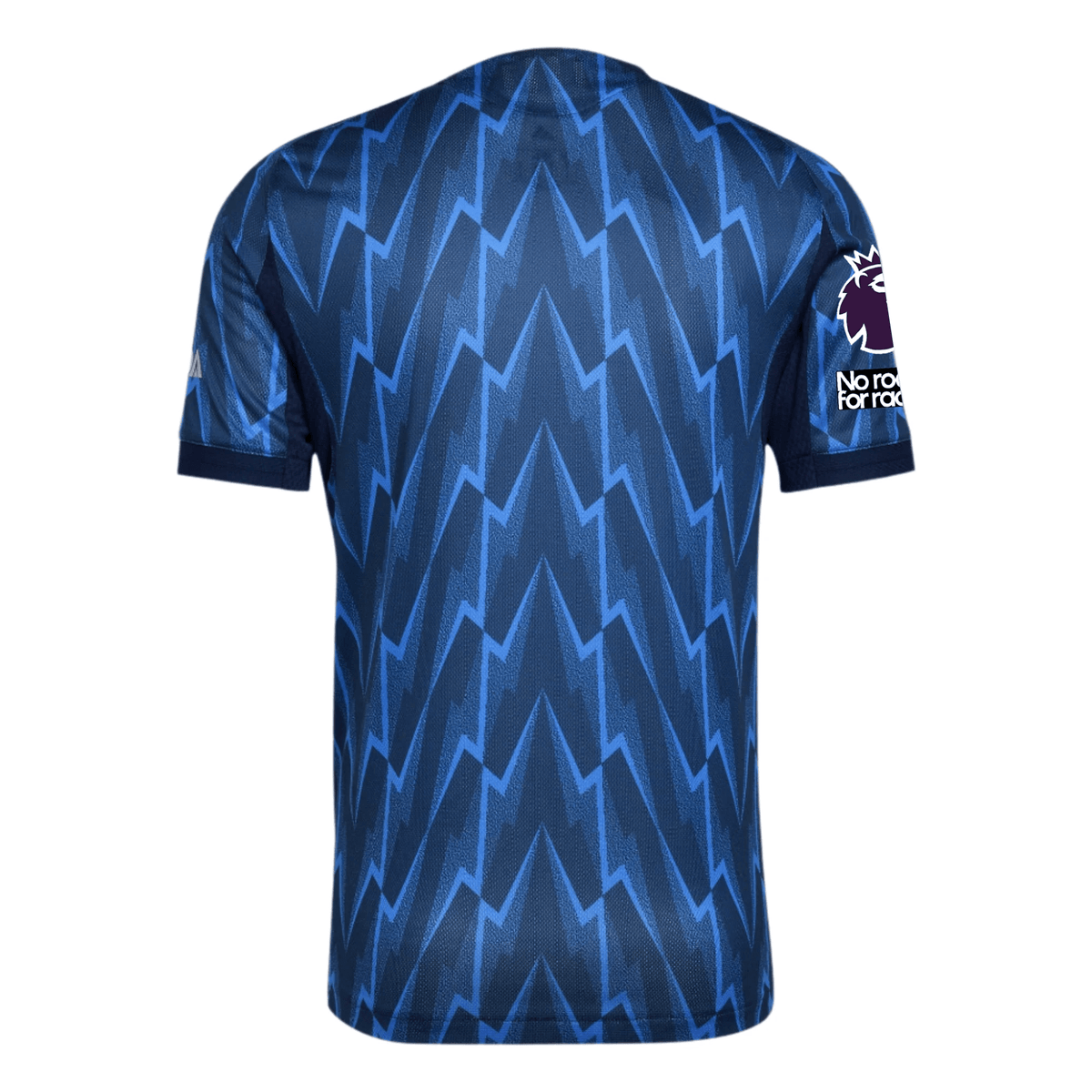adidas Arsenal Authentic Away Jersey w/ EPL + No Room For Racism 25/26 (Indigo/Silver) | SoccerWearhouse