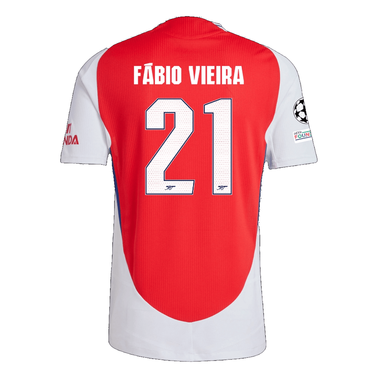 adidas Arsenal Authentic Fabio Viera Home Jersey w/ Champions League Patches 24/25 (Better Scarlet/White) | SoccerWearhouse