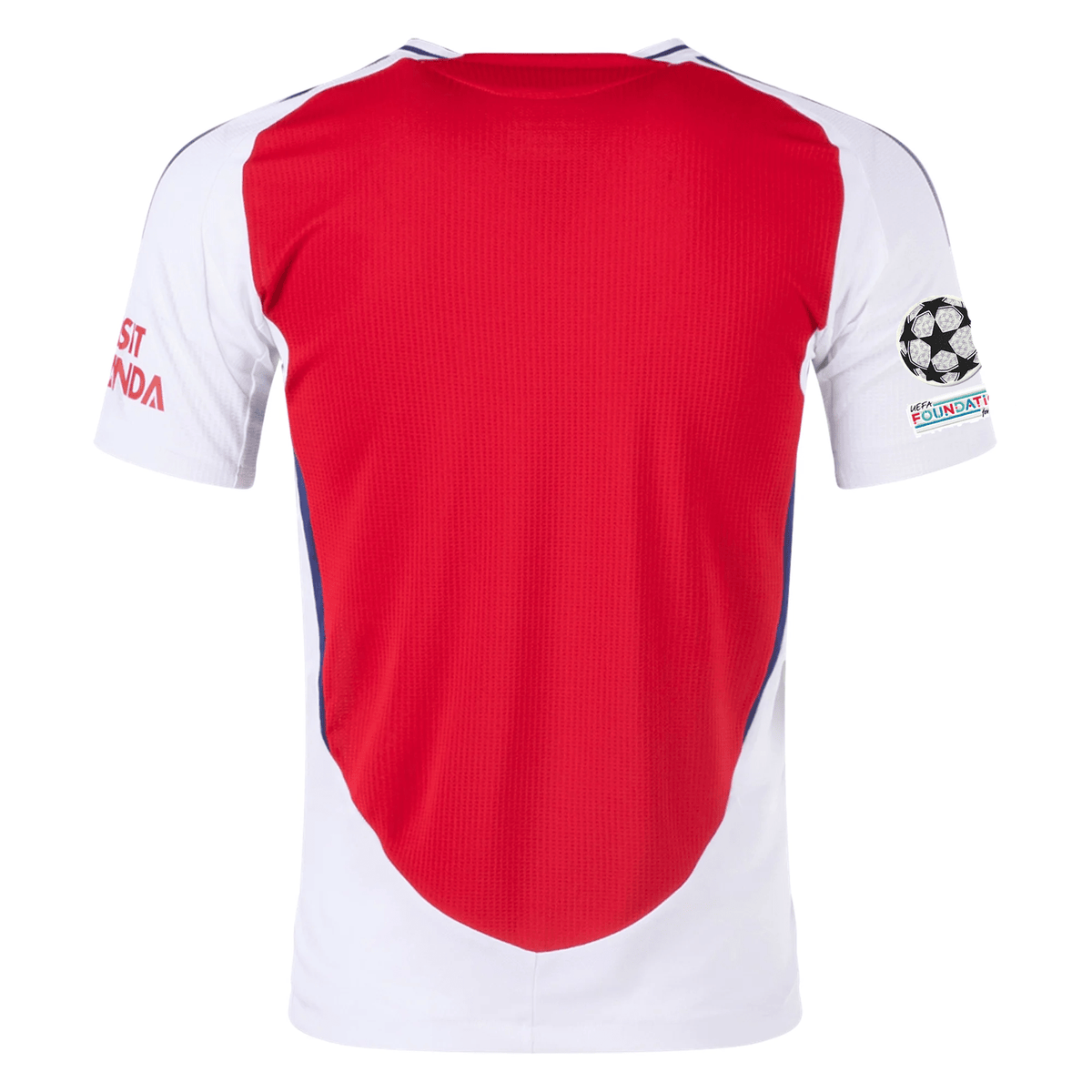 adidas Arsenal Authentic Home Jersey w/ Champions League Patches 24/25 (Better Scarlet/White) | SoccerWearhouse