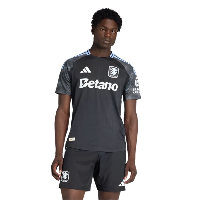 adidas Aston Villa 25/26 Authentic Away Jersey (Black/Global Blue) | SoccerWearhouse
