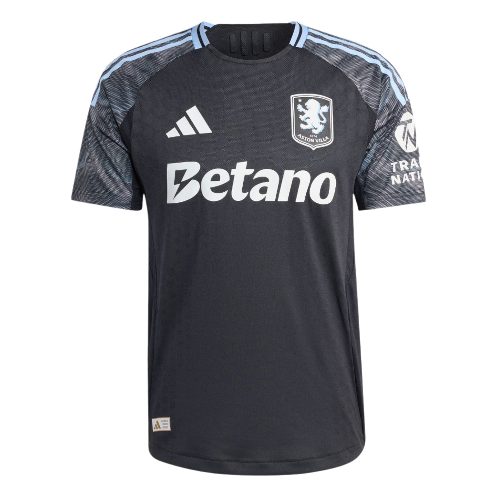 adidas Aston Villa 25/26 Authentic Away Jersey (Black/Global Blue) | SoccerWearhouse