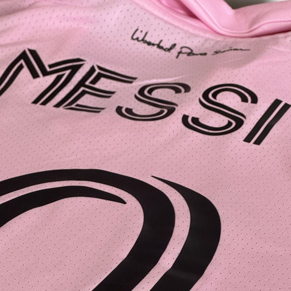 adidas Authentic Inter Miami Lionel Messi Home Jersey 22/23 w/ Leagues Cup Final + Match Details (True Pink/Black) | SoccerWearhouse