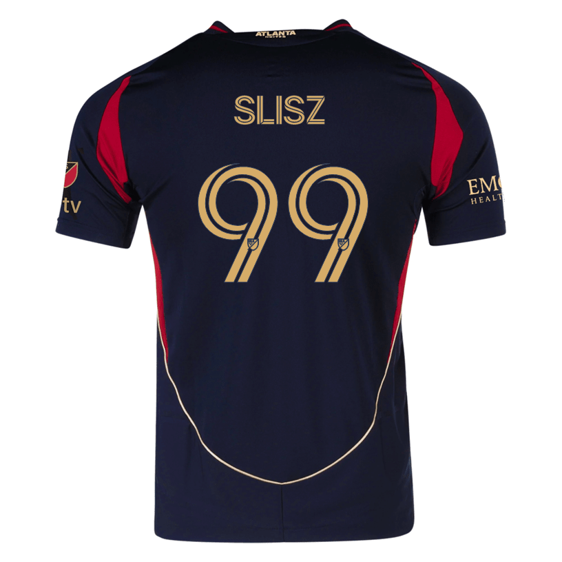 adidas Bartosz Slisz Atlanta United Authentic Home Jersey w/ MLS Patches 25/26 (Red/Black) | SoccerWearhouse