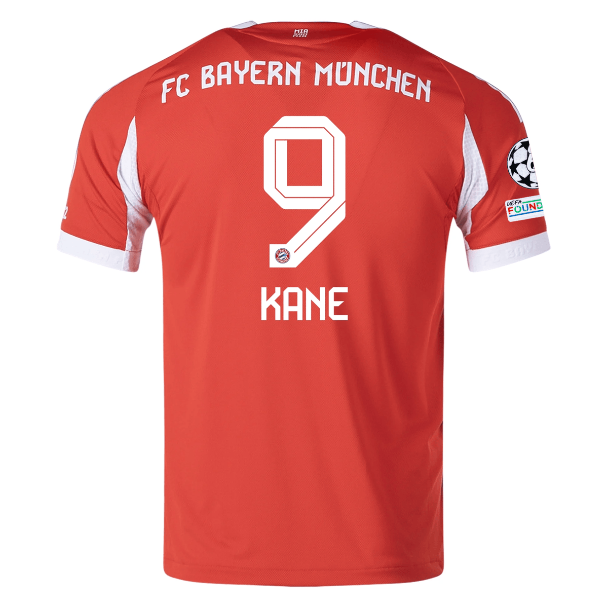 adidas Bayern Munich Authentic Harry Kane Home Jersey w/ Champion League Patches 25/26 (Red) | SoccerWearhouse