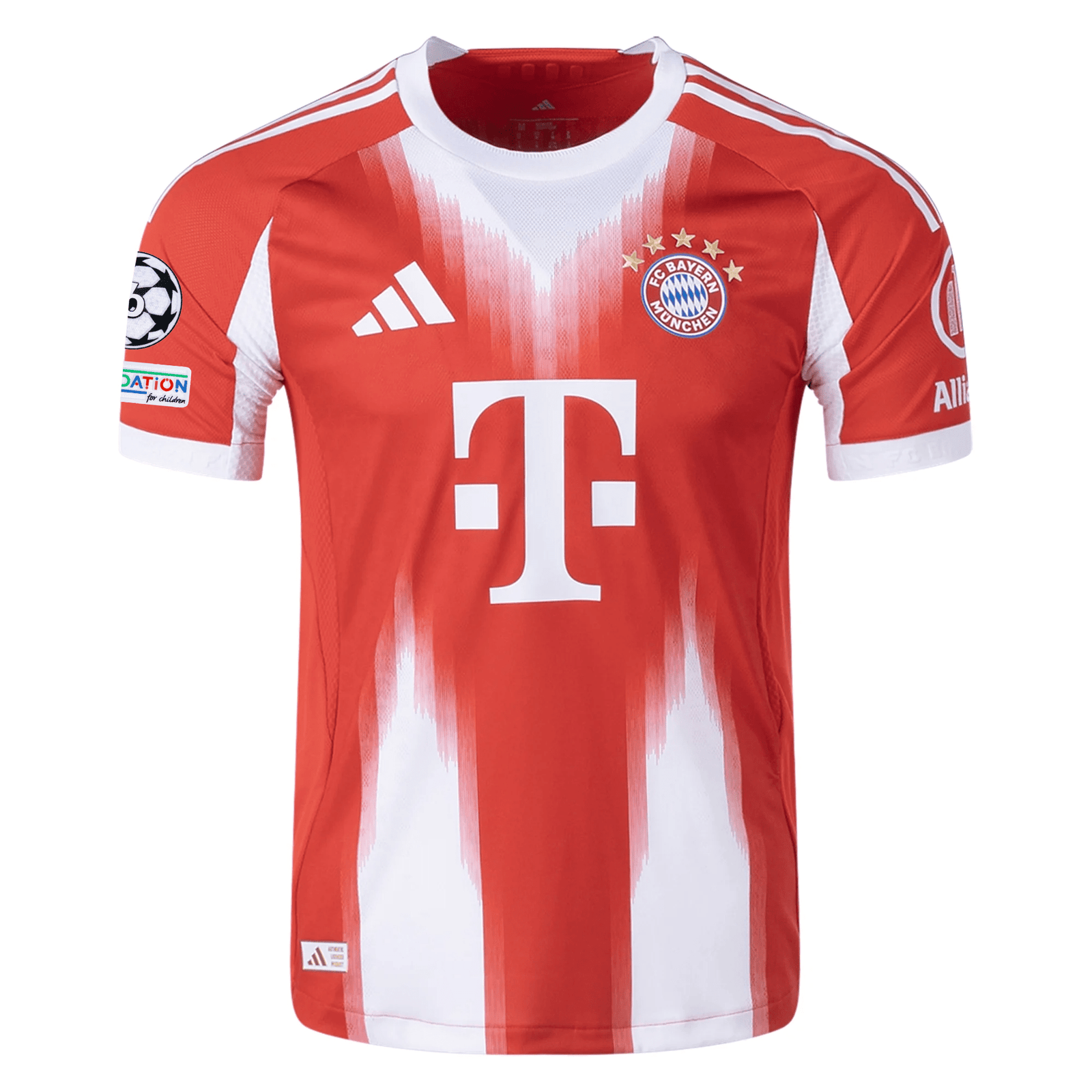 adidas Bayern Munich Authentic Harry Kane Home Jersey w/ Champion League Patches 25/26 (Red) | SoccerWearhouse