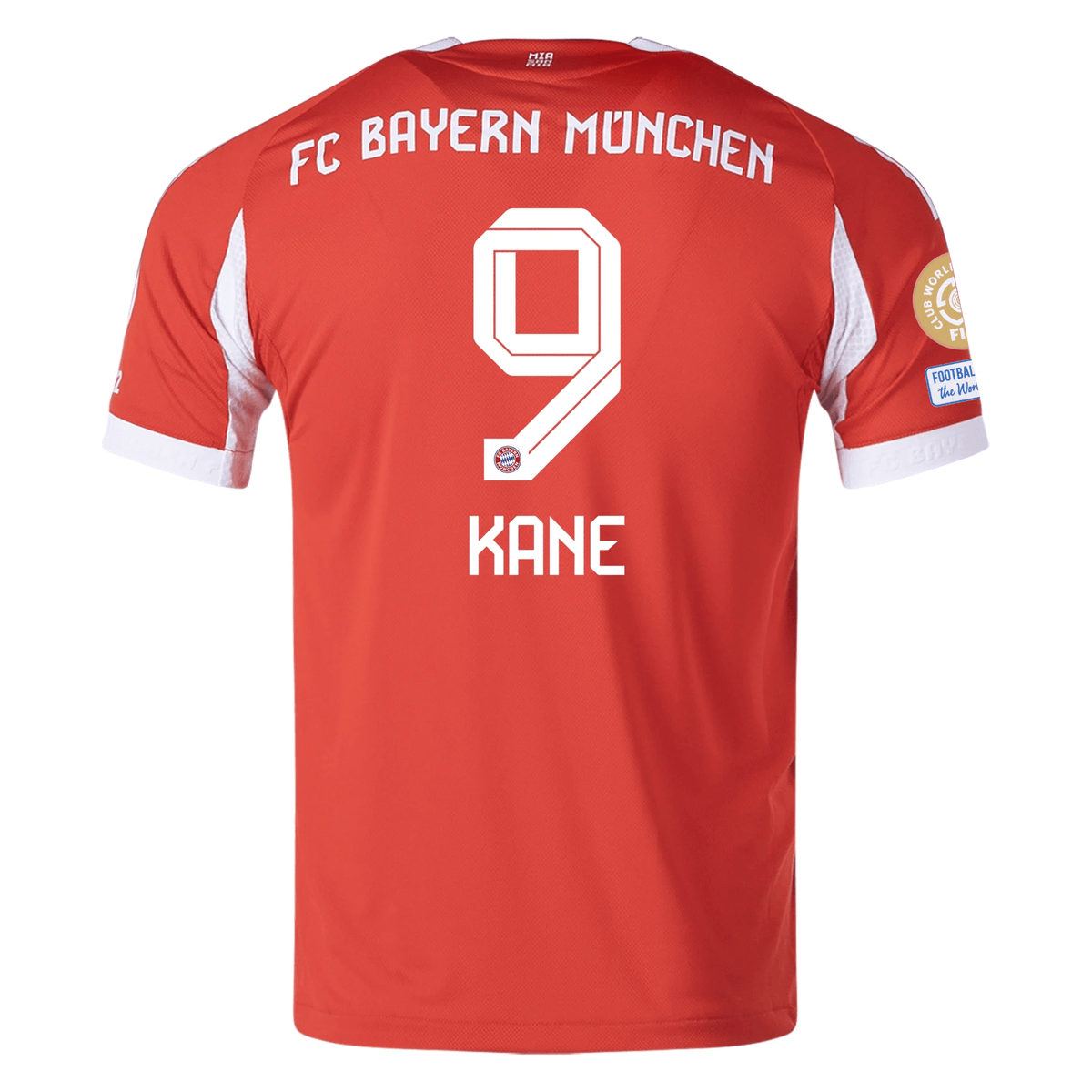 adidas Bayern Munich Authentic Harry Kane Home Jersey w/ Club World Cup Patches 25/26 (Red) | SoccerWearhouse