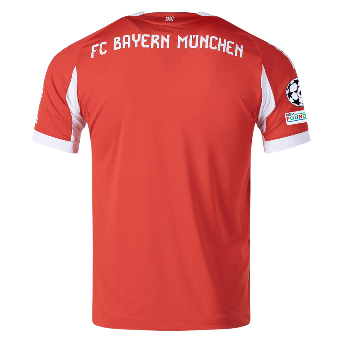 adidas Bayern Munich Authentic Home Jersey w/ Champion League Patches 25/26 (Red) | SoccerWearhouse