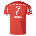 adidas Bayern Munich Gnabry Home Jersey w/ Champions League Patches 25/26 (Red)
