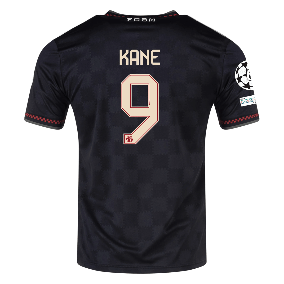 adidas Bayern Munich Harry Kane Third Jersey w/ Champions League Patches 25/26 (Black/Olive Green) | SoccerWearhouse