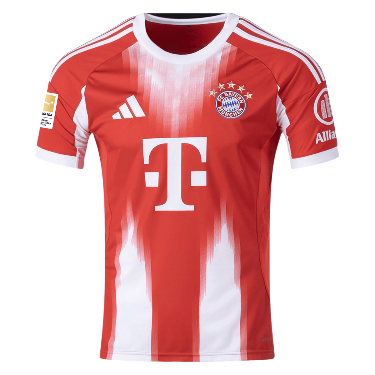 adidas Bayern Munich Home Jersey w/ Bundesliga Champion Patch 25/26 (Red) | SoccerWearhouse