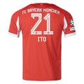 adidas Bayern Munich Ito Home Jersey w/ Champions League Patches 25/26 (Red)