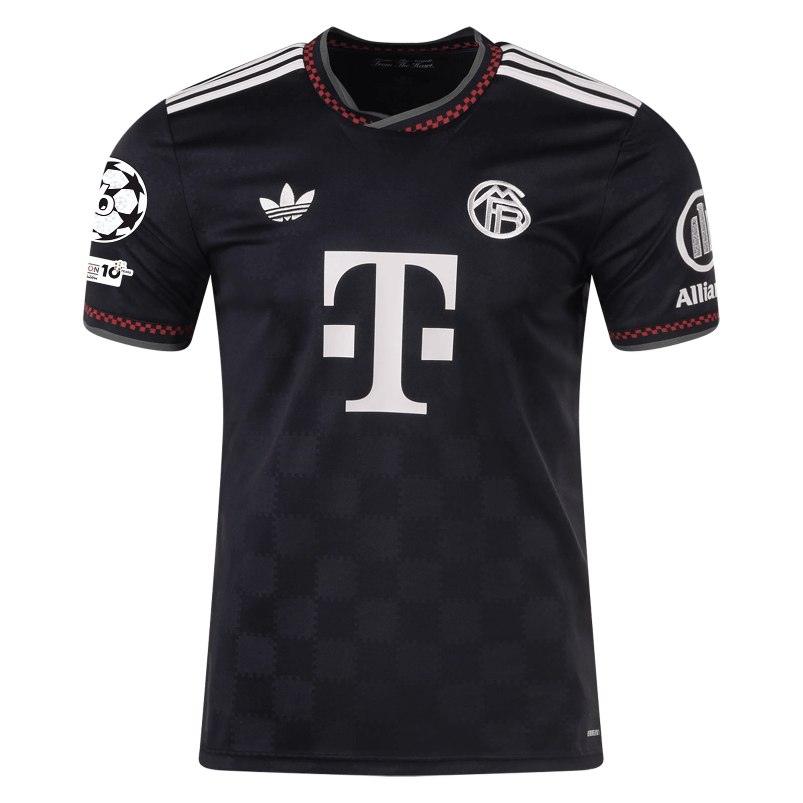 adidas Bayern Munich Jamal Musiala Third Jersey w/ Champions League Patches 25/26 (Black/Olive Green) | SoccerWearhouse
