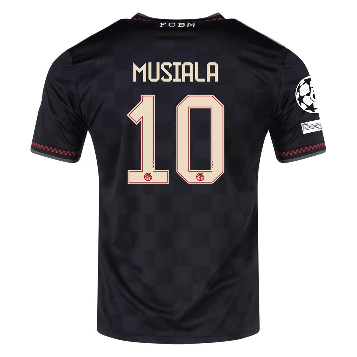 adidas Bayern Munich Jamal Musiala Third Jersey w/ Champions League Patches 25/26 (Black/Olive Green) | SoccerWearhouse