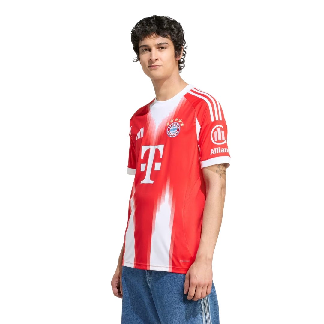 adidas Bayern Munich Home Jersey w/ Bundesliga Champion Patch 25/26 (Red) | SoccerWearhouse