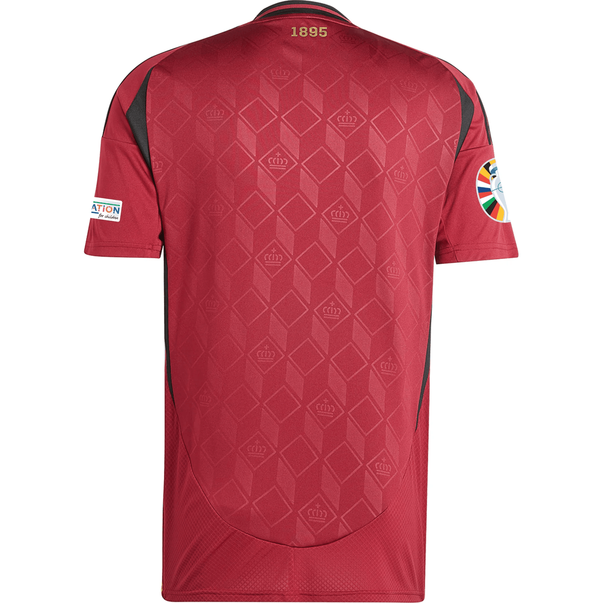 adidas Belgium Home Jersey w/ Euro 2024 Patches 24/25 (Burgundy) | SoccerWearhouse