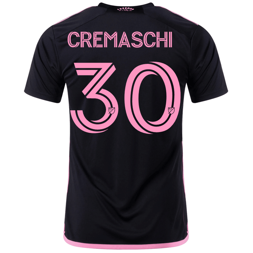 adidas Benja Cremaschi Inter Miami Away Jersey 23/24 (Black/True Pink) | SoccerWearhouse