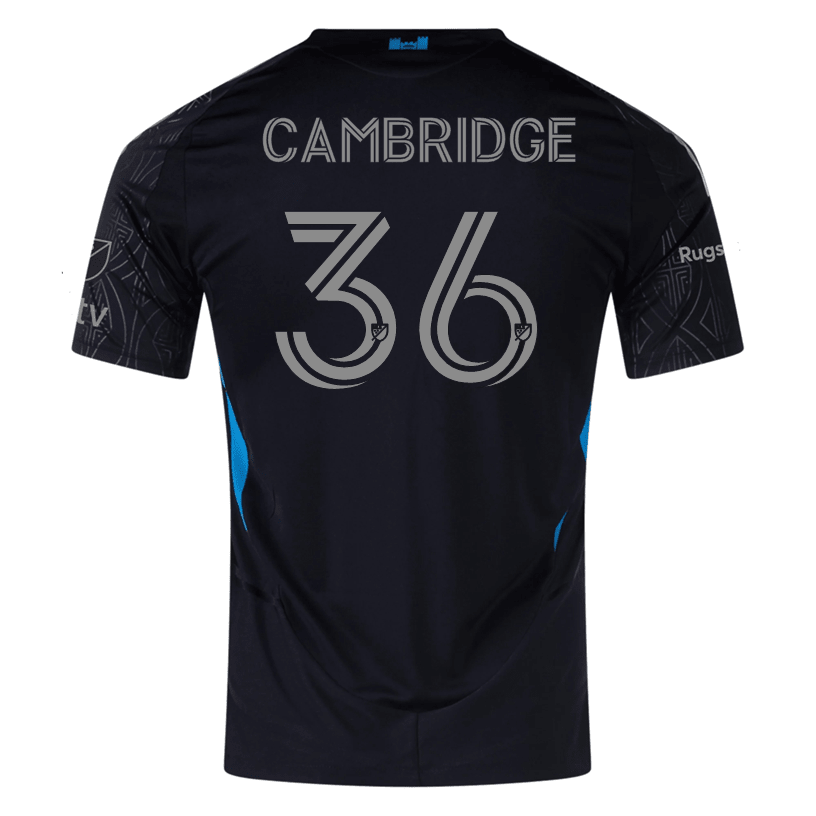 adidas Brandon Cambridge Charlotte FC Authentic Away Jersey 25/26 (Black) | SoccerWearhouse