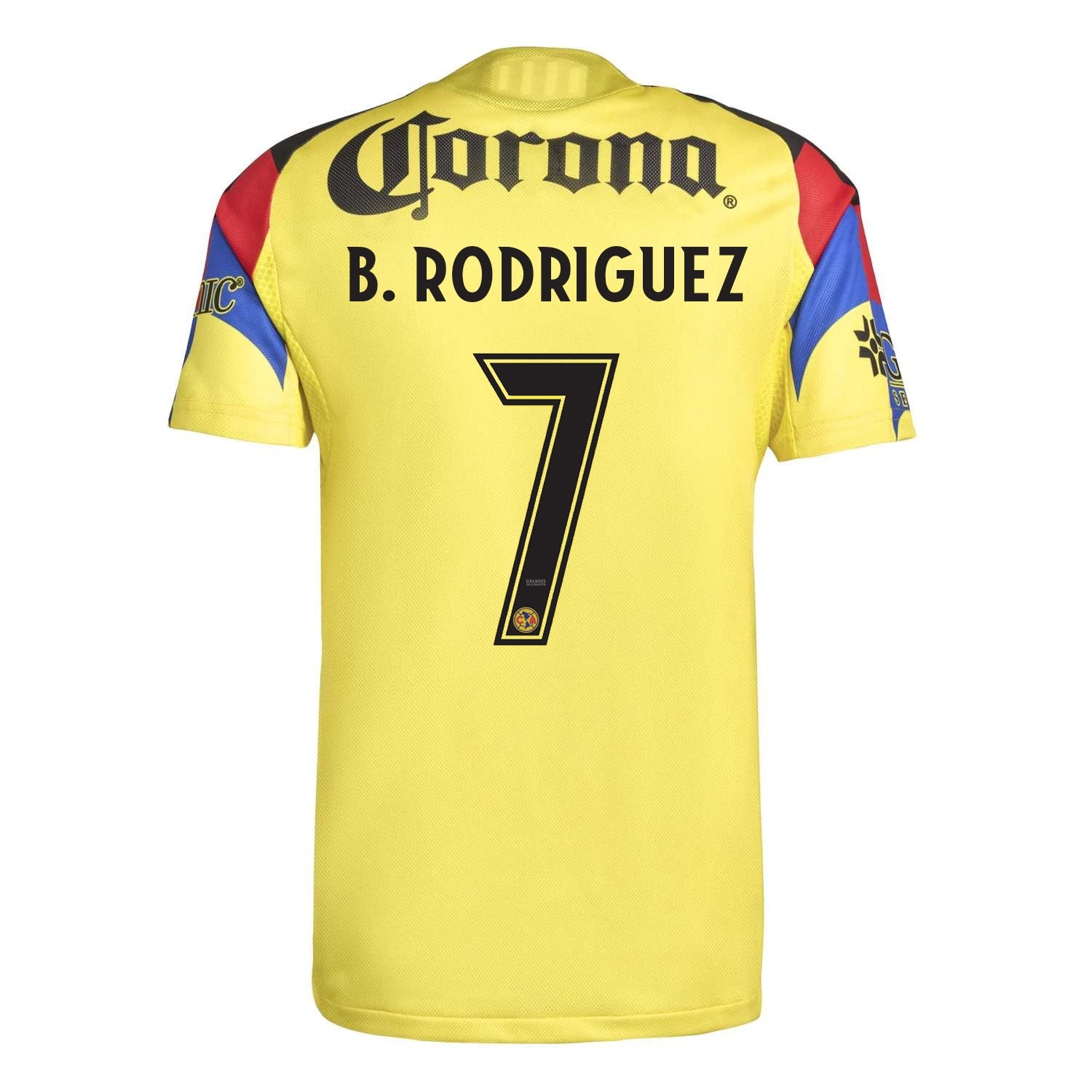 adidas Brian Rodriguez Men's Club America 25/26 Authentic Home Jersey (Yellow) | SoccerWearhouse