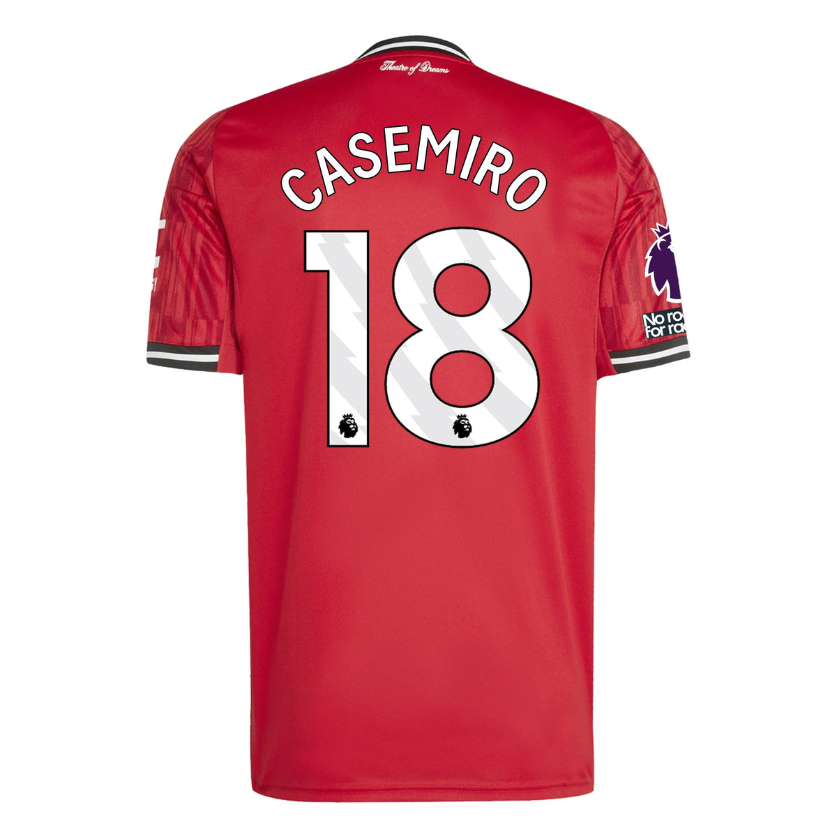 adidas Casemiro Men's Manchester United Home Jersey 25/26 w/ EPL + NRFR Patches (Red) | SoccerWearhouse