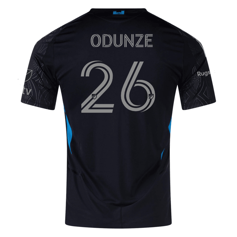 adidas Chituru Odunze Charlotte FC Authentic Away Jersey 25/26 (Black) | SoccerWearhouse