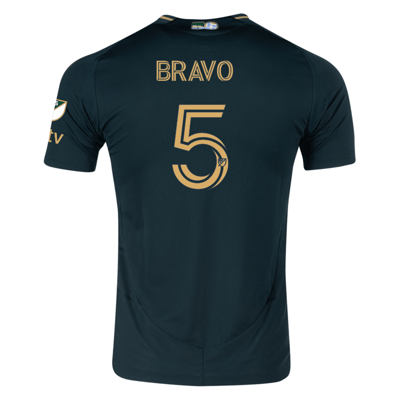 adidas Claudio Bravo Portland Timbers Authentic Home Jersey w/ MLS &amp; Apple Patch 25/26 (Green/Gold) | SoccerWearhouse