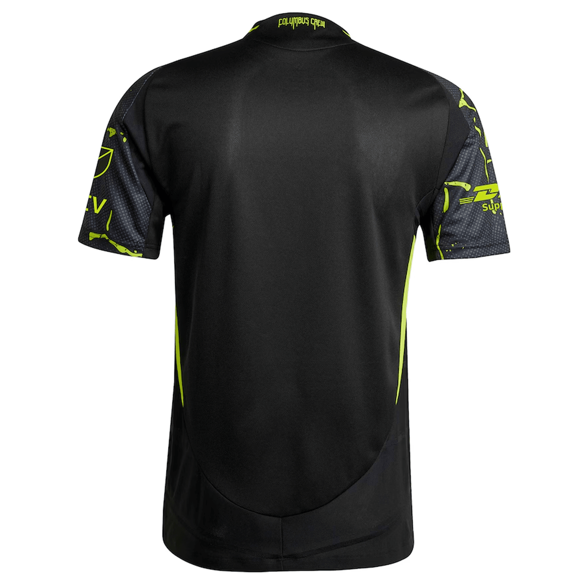 adidas Columbus Crew Authentic Away Jersey w/ MLS Patches 25/26 (Black/Yellow) | SoccerWearhouse