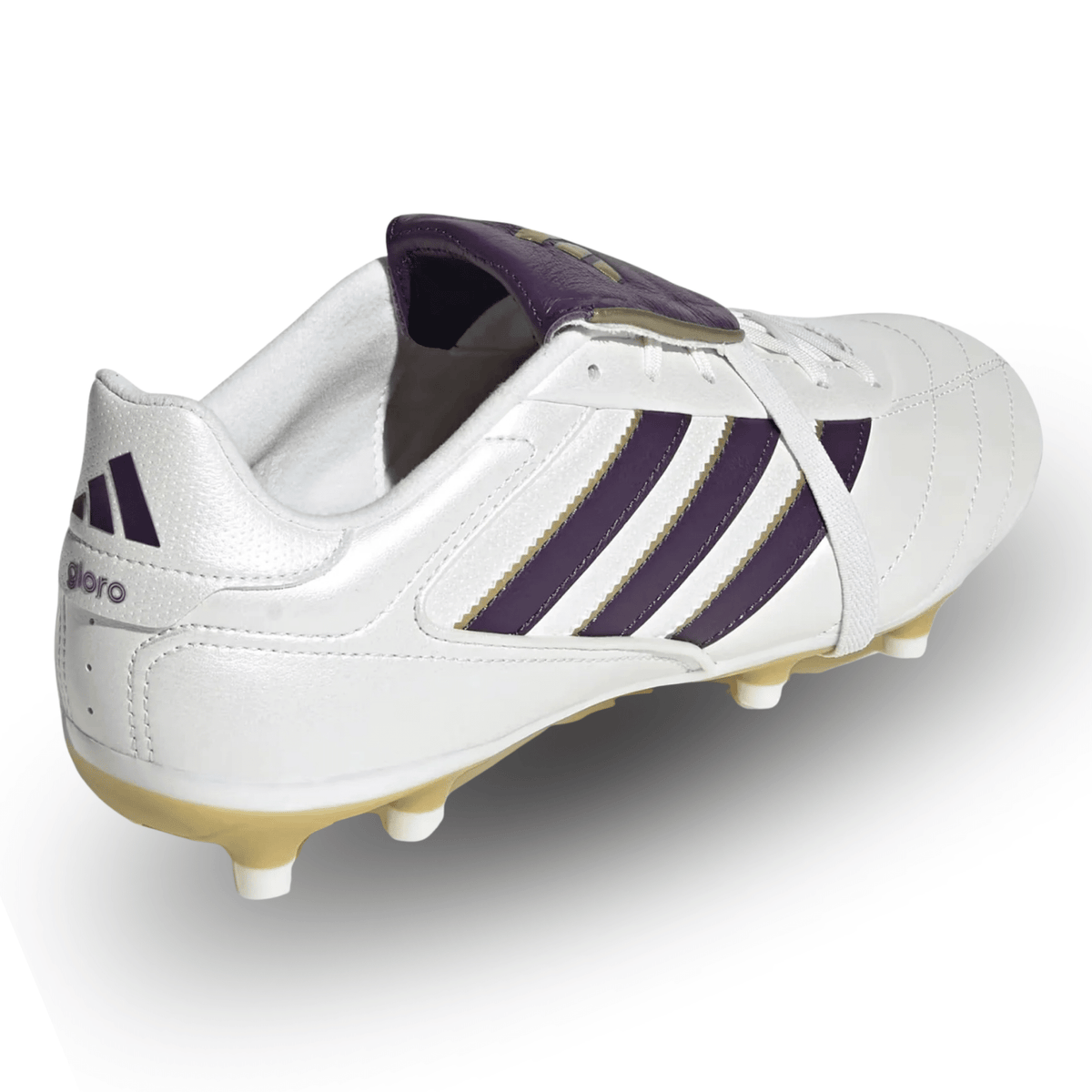 Adidas Copa Gloro II Firm Ground (White/Purple/Gold) | SoccerWearhouse