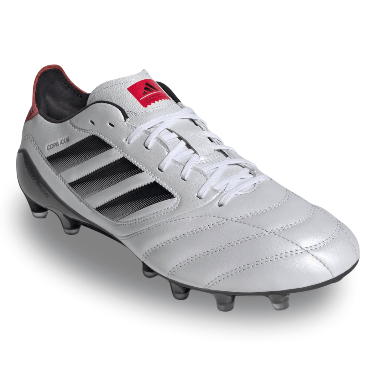 adidas Copa Icon II FG/AG Soccer Cleats (White/Black/Pure Ruby) | SoccerWearhouse