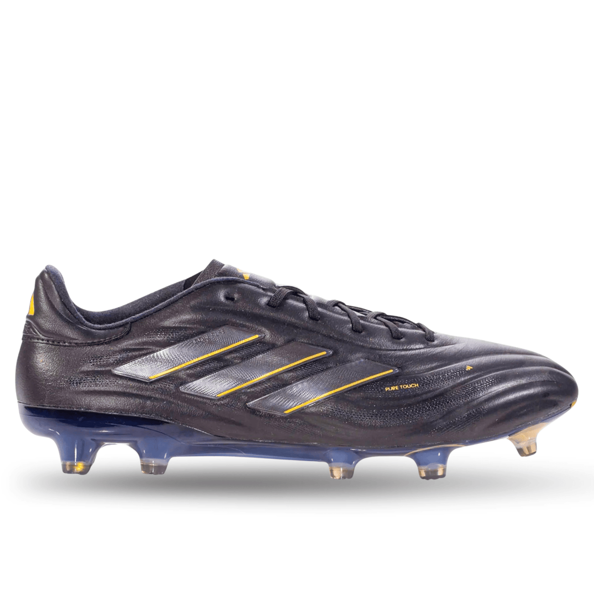 adidas Copa Pure 2 Elite FG FG Soccer Cleat (Core Black/Carbon/Gold Metallic) | SoccerWearhouse