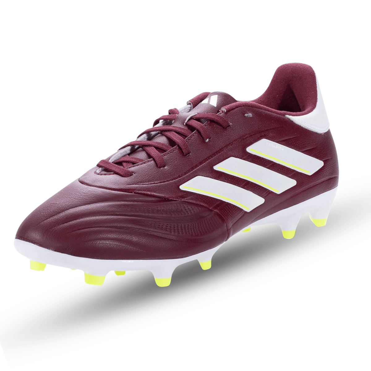 adidas Copa Pure 2 League FG Soccer Cleats (Shadow Red/White/Solar Yellow) | SoccerWearhouse