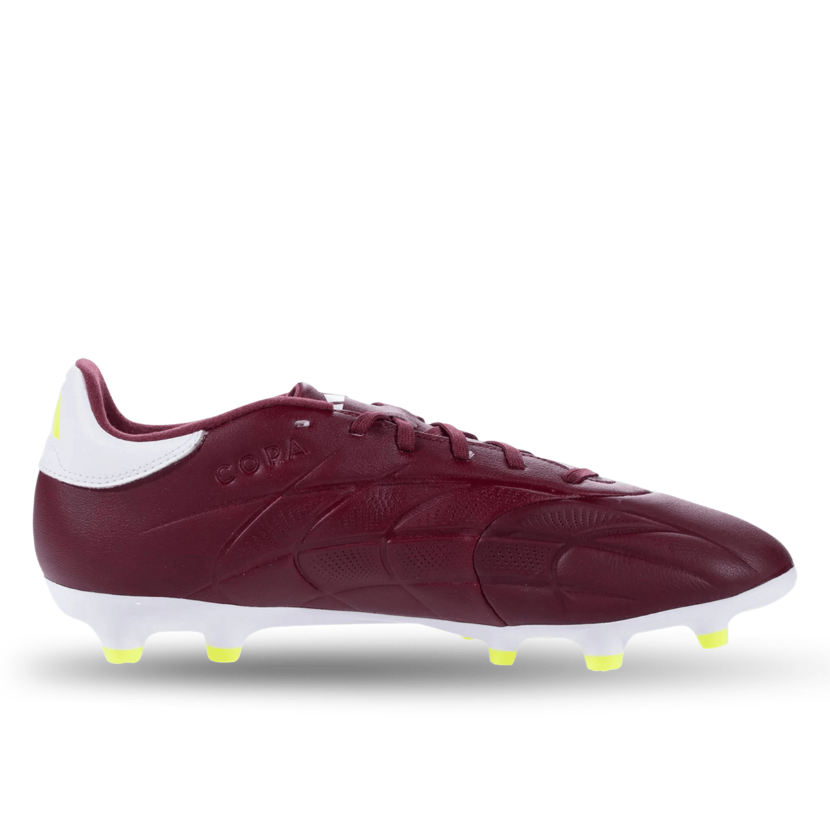 adidas Copa Pure 2 League FG Soccer Cleats (Shadow Red/White/Solar Yellow) | SoccerWearhouse